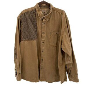 North River Outfitters Color Brown Button Up Hunting Shooting Shirt Sz XXL